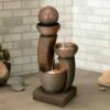 Top 10 😍 John Timberland Modern Zen Outdoor Floor Water Fountain with Light LED 31" High Cascading Curved Columns for Yard Garden Patio 🎁 -Garden Decor Shop unnamed file 5672