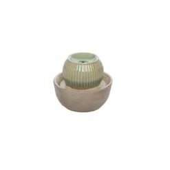 Brand new 🎉 Green Ombre Ball with Tan Base Indoor Water Fountain With Pump - Foreside Home & Garden 🌟
