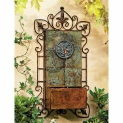 Brand new β John Timberland Rustic Outdoor Wall Water Fountain with Light LED 33" High Medallion for Yard Garden Patio Deck Home Hallway π