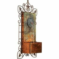 Brand new ⭐ John Timberland Rustic Outdoor Wall Water Fountain with Light LED 33" High Medallion for Yard Garden Patio Deck Home Hallway 🛒 -Garden Decor Shop unnamed file 5683