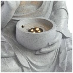 Hot Sale 😍 John Timberland Zen Buddha Outdoor Water Fountain with Light LED 19" High Sitting for Table Desk Yard Garden Patio Deck Home 🎁 -Garden Decor Shop unnamed file 5708