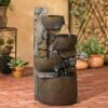 Hot Sale 🔥 John Timberland Rustic Outdoor Floor Water Fountain with Light LED 29" High Cascading Urn for Yard Garden Patio Deck Home ❤️ -Garden Decor Shop unnamed file 5711