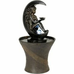 Flash Sale 🛒 John Timberland Modern Outdoor Floor Water Fountain with Light LED 34" High Crescent Moon for Yard Garden Patio Deck Home 🥰 -Garden Decor Shop unnamed file 5720