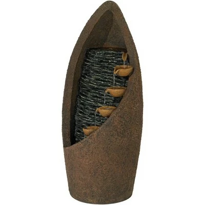 Hot Sale ✨ John Timberland Modern Rustic Outdoor Floor Water Fountain with Light LED 34 1/2" High Cascading for Yard Garden Patio Deck ✔️ 7 Hot Sale ✨ John Timberland Modern Rustic Outdoor Floor Water Fountain with Light LED 34 1/2" High Cascading for Yard Garden Patio Deck ✔️ - Image 5