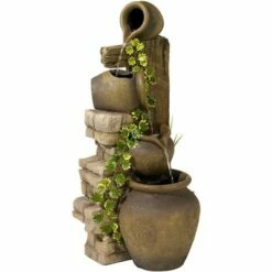 Wholesale 💯 John Timberland Rustic Floor Water Fountain Three Jugs Cascading 33" High Indoor Outdoor for Yard Garden Lawn 🤩 -Garden Decor Shop unnamed file 5743