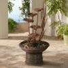 Wholesale 😉 John Timberland Modern Outdoor Floor Water Fountain 33" High Cascading Lilies and Cat Tails for Yard Garden Patio Deck Relaxation ⭐ -Garden Decor Shop unnamed file 5751
