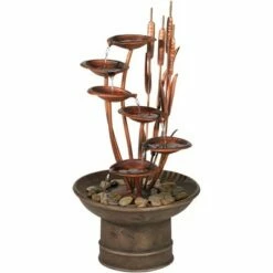 Wholesale 😉 John Timberland Modern Outdoor Floor Water Fountain 33" High Cascading Lilies and Cat Tails for Yard Garden Patio Deck Relaxation ⭐ -Garden Decor Shop unnamed file 5755