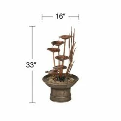 Wholesale 😉 John Timberland Modern Outdoor Floor Water Fountain 33" High Cascading Lilies and Cat Tails for Yard Garden Patio Deck Relaxation ⭐ -Garden Decor Shop unnamed file 5756