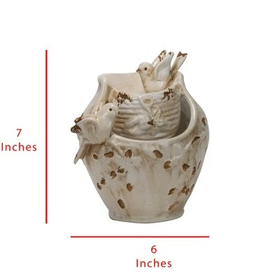 Promo π Distressed Bird Bath Indoor Water Fountain With Pump - Foreside Home & Garden π€© 10 Promo π Distressed Bird Bath Indoor Water Fountain With Pump - Foreside Home & Garden π€© - Image 8