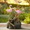 Brand new 😀 John Timberland Outdoor Floor Water Fountain 28 1/4" High Cascading Leaves Flamingos for Yard Garden Patio Deck 😉 -Garden Decor Shop unnamed file 5803
