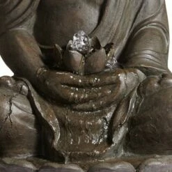 Cheap 😉 John Timberland Asian Zen Buddha Outdoor Water Fountain with Light LED 33 1/2" High Meditating for Yard Garden Patio Deck Home 🔔 -Garden Decor Shop unnamed file 5822