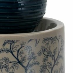 Flash Sale π Multicolor Chinoiserie Ceramic Indoor Water Fountain With Pump - Foreside Home & Garden π§¨