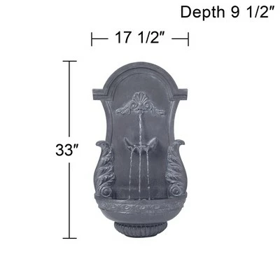 Best deal π John Timberland Outdoor Wall Water Fountain 33" High 2 Tiered Ornate for Yard Garden Patio Deck Home π 8 Best deal π John Timberland Outdoor Wall Water Fountain 33" High 2 Tiered Ornate for Yard Garden Patio Deck Home π - Image 6