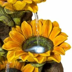 Wholesale 🧨 John Timberland Outdoor Floor Water Fountain with Light LED 26" High Cascading Garden Fairy and Sunflowers for Yard Garden Patio 👍 -Garden Decor Shop unnamed file 5843