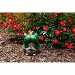 Buy ⭐ 10" Resin Solar Welcome Racoon With Birds Statue Green - Exhart 👍 -Garden Decor Shop unnamed file 585