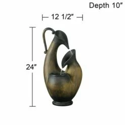 Budget ⌛ John Timberland Mediterranean Tabletop Water Fountain 24" High Cascading Jug for Table Desk Yard Garden Patio Home Relaxation ✔️ -Garden Decor Shop unnamed file 5866