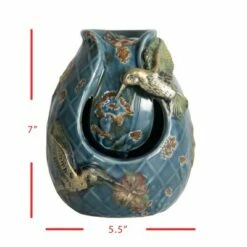 Brand new ⭐ Blue Verdigris Hummingbird Indoor Water Fountain With Pump - Foreside Home & Garden 💯 -Garden Decor Shop unnamed file 5871