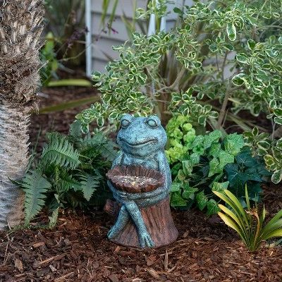 Wholesale π₯° Alpine Corporation 16" Frog Holding a Flower Magnesium Oxide Bird Feeder/Birdbath Statue Green π 3 Wholesale π₯° Alpine Corporation 16" Frog Holding a Flower Magnesium Oxide Bird Feeder/Birdbath Statue Green π