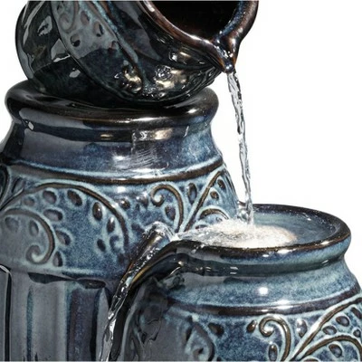 Best deal ❤️ John Timberland Outdoor Floor Water Fountain with Light LED 27" High Four Urn Cascading for Yard Garden Patio Deck Home 🔥 6 Best deal ❤️ John Timberland Outdoor Floor Water Fountain with Light LED 27" High Four Urn Cascading for Yard Garden Patio Deck Home 🔥 - Image 4