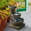 Discount 🔥 Watnature 16.4" Relaxing Garden Fountain with LED Lights Gray 🔥 -Garden Decor Shop unnamed file 5923