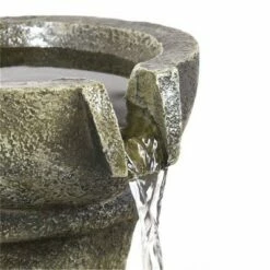 Discount 🔥 Watnature 16.4" Relaxing Garden Fountain with LED Lights Gray 🔥 -Garden Decor Shop unnamed file 5930