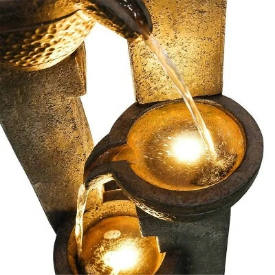 Buy π Watnature 40" 4-Tier Pots Outdoor Garden Water Fountain Gray π 10 Buy π Watnature 40" 4-Tier Pots Outdoor Garden Water Fountain Gray π - Image 8