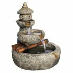 Best Pirce 🛒 Design Toscano Tranquil Springs Pagoda Garden Fountain - Gray 👏