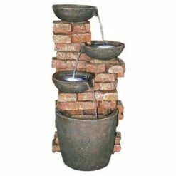 Buy 😍 Design Toscano Stacked Bricks Cascading Garden Fountain - Multicolored 😀