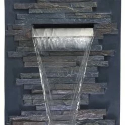 Discount 😍 Alpine Corporation Alpine 32" Modern Stone Wall Fountain with LED Lights Gray 🧨 -Garden Decor Shop unnamed file 6029