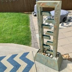 Buy 😀 Sunnydaze Decor Sunnydaze 49"H Electric Natural Stacked Slate Column Outdoor Water Fountain ✔️ -Garden Decor Shop unnamed file 6046