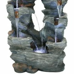 New 🎁 Sunnydaze Decor Sunnydaze 39"H Electric Polyresin and Fiberglass Dual Cascading Falls Outdoor Water Fountain with LED Lights 👏 -Garden Decor Shop unnamed file 6089