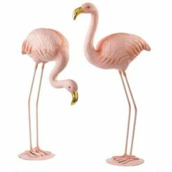 Discount ✨ Wind & Weather Metal and Resin Flamingo Sculptures with Golden Bills, Set of 2 🧨 -Garden Decor Shop unnamed file 610
