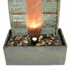 Discount 🥰 Sunnydaze Decor Sunnydaze 48"H Electric Natural Slate with Copper Accents Rippled Column Outdoor Water Fountain with LED Spotlight 💯 -Garden Decor Shop unnamed file 6100