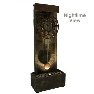 Outlet 𧨠Sunnydaze Decor Sunnydaze 49"H Electric Natural Slate Indoor/Outdoor Water Fountain with Clock and LED Light π 8 Outlet 𧨠Sunnydaze Decor Sunnydaze 49"H Electric Natural Slate Indoor/Outdoor Water Fountain with Clock and LED Light π - Image 6