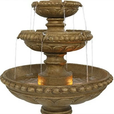 Best deal π€© Sunnydaze Decor Sunnydaze 65"H Electric Resin and Concrete 4-Tier Eggshell Edge Outdoor Water Fountain with LED Lights π 6 Best deal π€© Sunnydaze Decor Sunnydaze 65"H Electric Resin and Concrete 4-Tier Eggshell Edge Outdoor Water Fountain with LED Lights π - Image 4