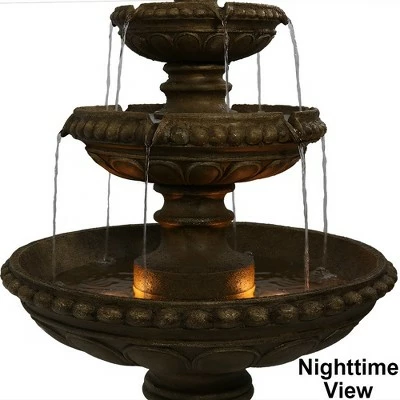 Best deal π€© Sunnydaze Decor Sunnydaze 65"H Electric Resin and Concrete 4-Tier Eggshell Edge Outdoor Water Fountain with LED Lights π 7 Best deal π€© Sunnydaze Decor Sunnydaze 65"H Electric Resin and Concrete 4-Tier Eggshell Edge Outdoor Water Fountain with LED Lights π - Image 5