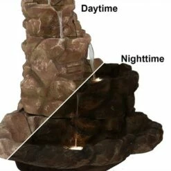Flash Sale 🎉 Sunnydaze Decor Sunnydaze 41"H Electric Fiberglass Stone Springs Outdoor Water Fountain with LED Lights 🔥 -Garden Decor Shop unnamed file 6132