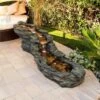 Brand new 🎉 Tiered Rocky River Stream Fountain With White LED Lights - Alpine Corporation ✔️ -Garden Decor Shop unnamed file 6133