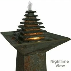 New 😀 Sunnydaze Decor Sunnydaze 40"H Electric Natural Slate Layered Pyramid Tiered Outdoor Water Fountain with LED Light 🧨 -Garden Decor Shop unnamed file 6144