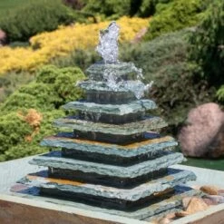 New 😀 Sunnydaze Decor Sunnydaze 40"H Electric Natural Slate Layered Pyramid Tiered Outdoor Water Fountain with LED Light 🧨 -Garden Decor Shop unnamed file 6147