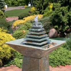 New 😀 Sunnydaze Decor Sunnydaze 40"H Electric Natural Slate Layered Pyramid Tiered Outdoor Water Fountain with LED Light 🧨 -Garden Decor Shop unnamed file 6148