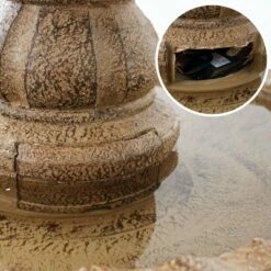 Promo 🔥 Sunnydaze Decor Sunnydaze 52"H Electric Fiberglass and Resin 4-Tier Pineapple Top Outdoor Water Feature, Tan 🥰 -Garden Decor Shop unnamed file 6159