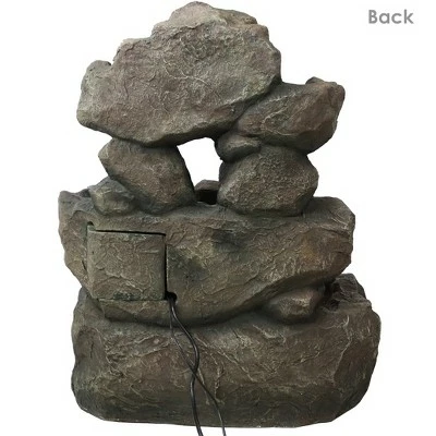 Hot Sale π Sunnydaze Decor Sunnydaze 32"H Electric Fiberglass and Polyresin Layered Rock Waterfall Outdoor Water Fountain with LED Lights π 7 Hot Sale π Sunnydaze Decor Sunnydaze 32"H Electric Fiberglass and Polyresin Layered Rock Waterfall Outdoor Water Fountain with LED Lights π - Image 5