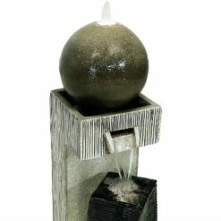 Flash Sale 🎁 Sunnydaze Decor Sunnydaze 35"H Electric Polyresin Modern Vogue Column Outdoor Water Fountain with LED Lights ⌛ -Garden Decor Shop unnamed file 6180