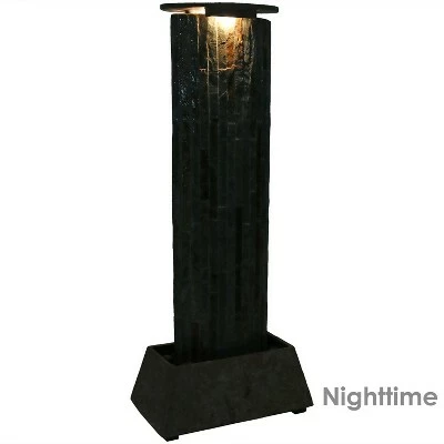 Deals ✔️ Sunnydaze Decor Sunnydaze 49"H Electric Natural Slate Tower Column Indoor/Outdoor Water Fountain with LED Light ✨ 3 Deals ✔️ Sunnydaze Decor Sunnydaze 49"H Electric Natural Slate Tower Column Indoor/Outdoor Water Fountain with LED Light ✨