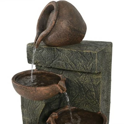 Discount π Sunnydaze Decor Sunnydaze 39"H Electric Polyresin and Fiberglass Cascading Earthenware Tiered Outdoor Water Fountain β¨ 4 Discount π Sunnydaze Decor Sunnydaze 39"H Electric Polyresin and Fiberglass Cascading Earthenware Tiered Outdoor Water Fountain β¨ - Image 2