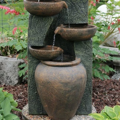 Discount π Sunnydaze Decor Sunnydaze 39"H Electric Polyresin and Fiberglass Cascading Earthenware Tiered Outdoor Water Fountain β¨ 6 Discount π Sunnydaze Decor Sunnydaze 39"H Electric Polyresin and Fiberglass Cascading Earthenware Tiered Outdoor Water Fountain β¨ - Image 4