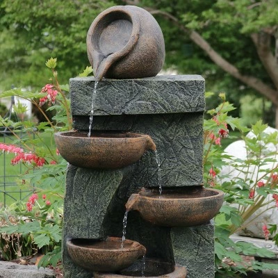 Discount π Sunnydaze Decor Sunnydaze 39"H Electric Polyresin and Fiberglass Cascading Earthenware Tiered Outdoor Water Fountain β¨ 7 Discount π Sunnydaze Decor Sunnydaze 39"H Electric Polyresin and Fiberglass Cascading Earthenware Tiered Outdoor Water Fountain β¨ - Image 5