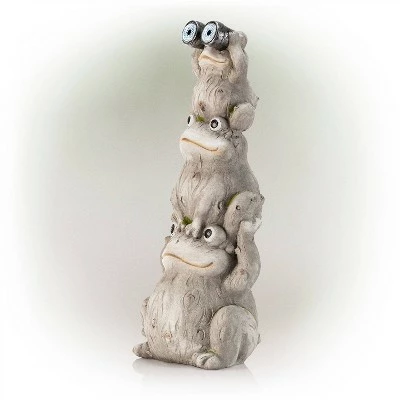 Discount ⌛ Alpine Corporation Alpine 23" Magnesium Oxide Solar Three Stack Frogs with LED Light Statue ❤️ 3 Discount ⌛ Alpine Corporation Alpine 23" Magnesium Oxide Solar Three Stack Frogs with LED Light Statue ❤️ - Image 3