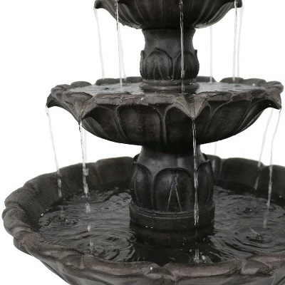 Deals β Sunnydaze Decor Sunnydaze 46"H Electric Polystone 3-Tier Classic Tulip Outdoor Water Fountain, Dark Brown 𧨠6 Deals β Sunnydaze Decor Sunnydaze 46"H Electric Polystone 3-Tier Classic Tulip Outdoor Water Fountain, Dark Brown 𧨠- Image 4